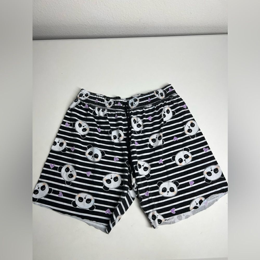 Joe Boxer Panda Shorts Kids Size L Black White